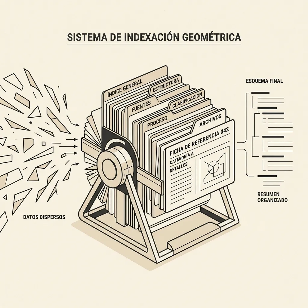 Representación visual del sistema de fichas de writense